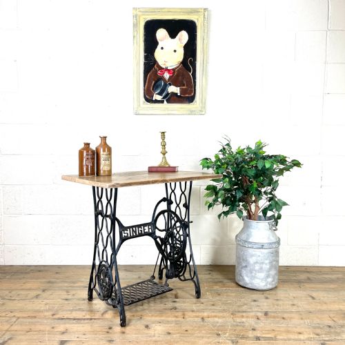 fig 1. Vintage Singer Sewing Machine Table