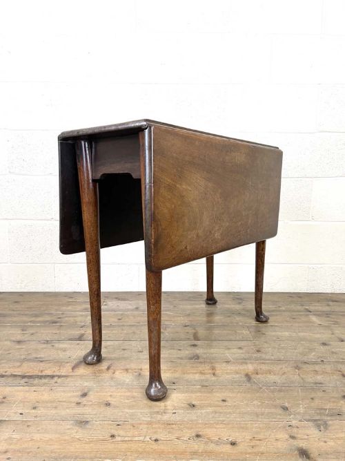 fig 1. ANTIQUE 18TH CENTURY WALNUT DROPLEAF TABLE