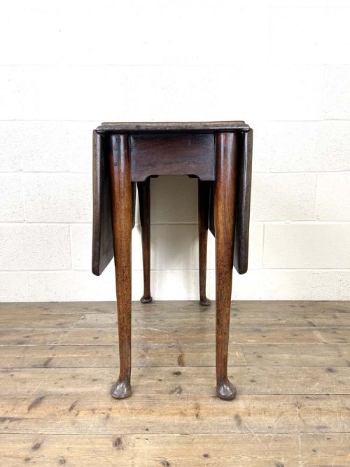 fig 2. ANTIQUE 18TH CENTURY WALNUT DROPLEAF TABLE
