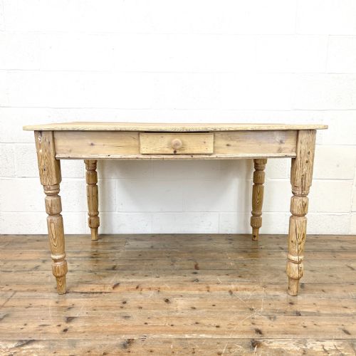 Rustic Antique Pine Farmhouse Kitchen Table