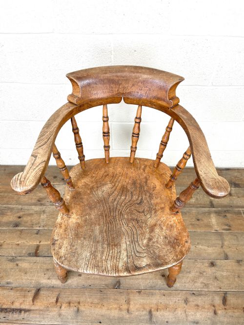 fig 2. Antique Elm Captain's Armchair