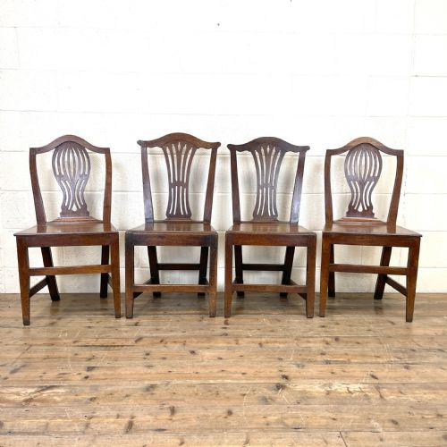 Four Similar Antique Welsh Oak Dining Chair