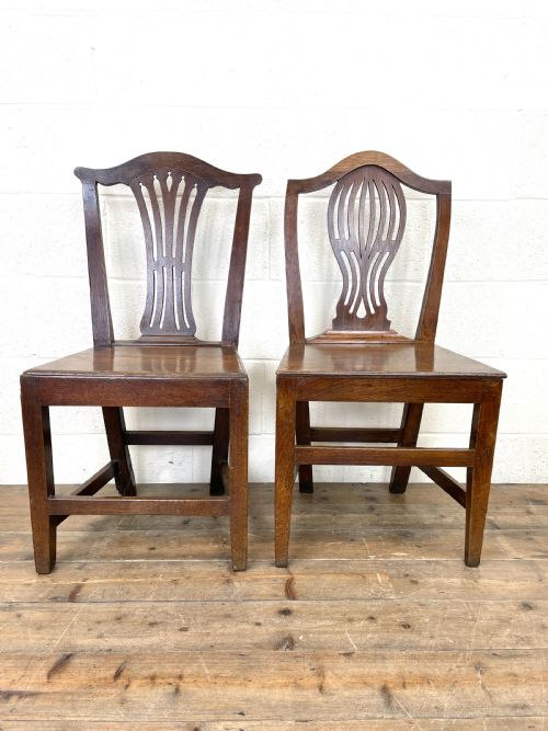 fig 2. Four Similar Antique Welsh Oak Dining Chair