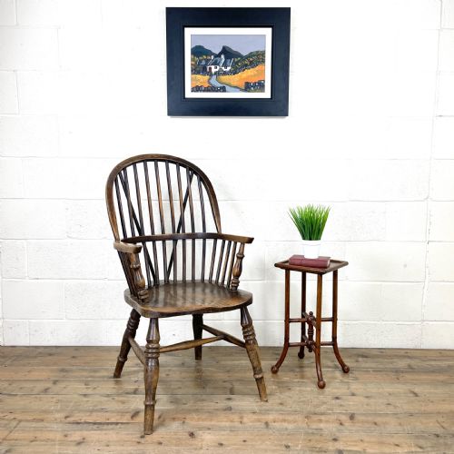 fig 1. Antique Ash and Elm Windsor Armchair
