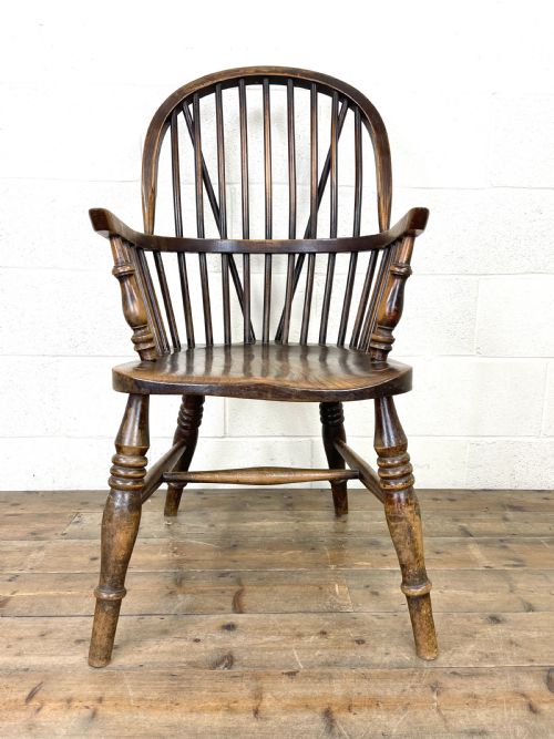 fig 2. Antique Ash and Elm Windsor Armchair