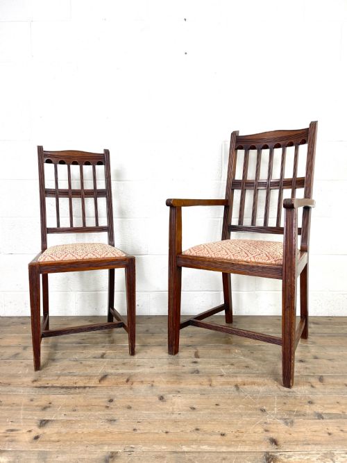 fig 2. Set of Seven Antique Dining Chairs