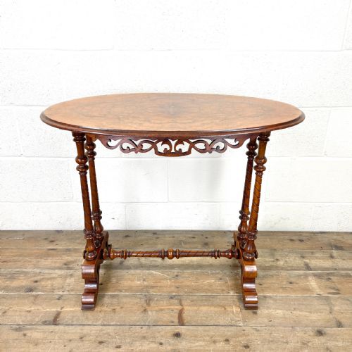 Antique Victorian Walnut Console Table