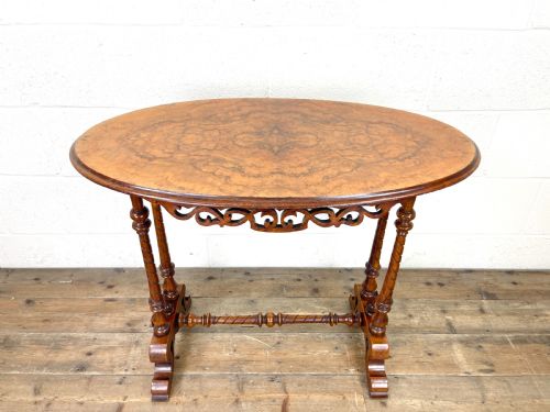 fig 1. Antique Victorian Walnut Console Table