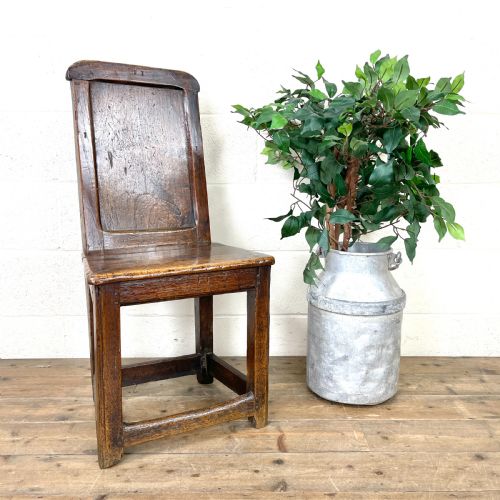 fig 1. Simple 18th Century Antique Oak Side Chair