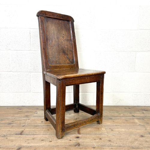 Simple 18th Century Antique Oak Side Chair