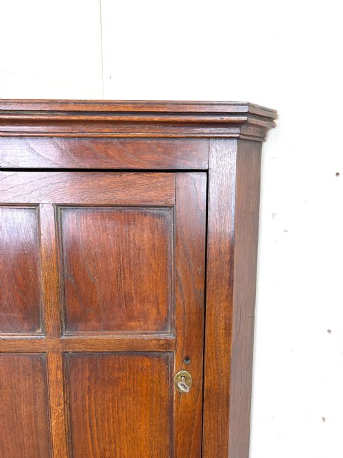 fig 1. Antique Oak Hanging Corner Cupboard
