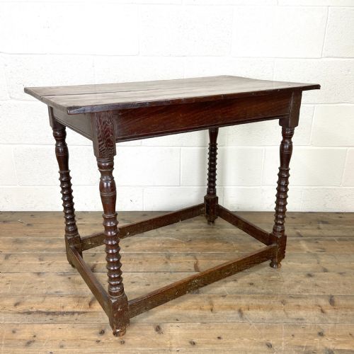 fig 1. 19th Century Antique Oak Side Table