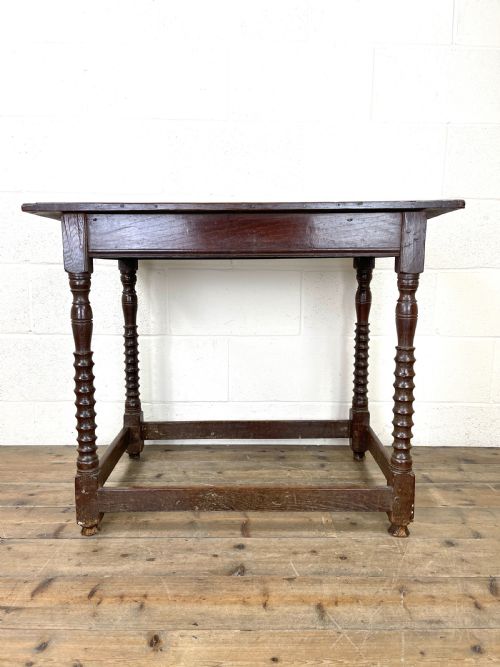 fig 2. 19th Century Antique Oak Side Table