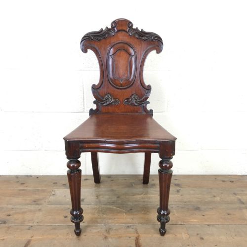 Antique Victorian Mahogany Hall Chair