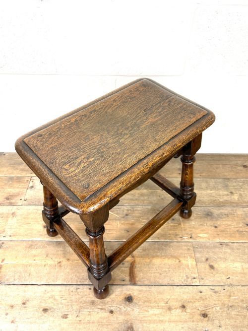 fig 1. Antique Oak Joint Stool