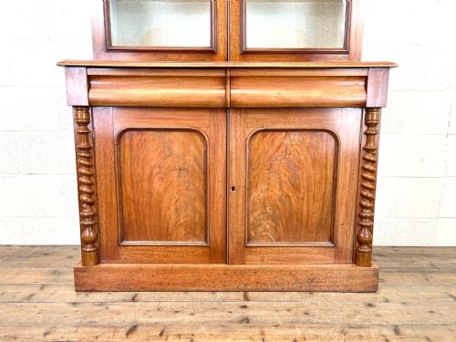 fig 1. Antique Victorian Mahogany Glazed Display Cabinet