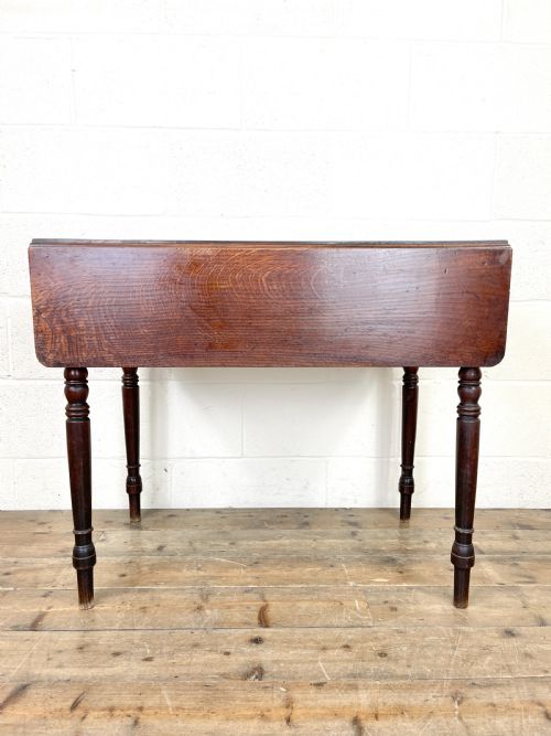 fig 1. Antique Welsh Oak Drop Leaf Pembroke Table