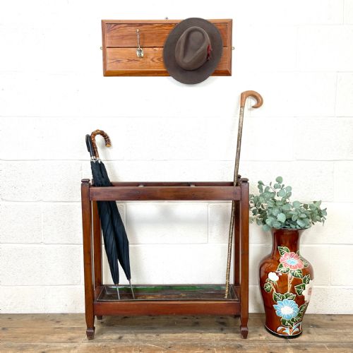 fig 2. Early 20th Century Antique Three Section Umbrella Stand