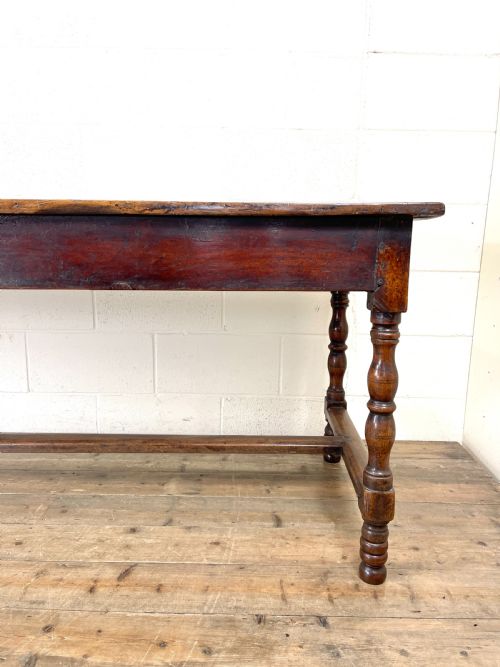 fig 2. Large Antique Fruitwood Farmhouse Table