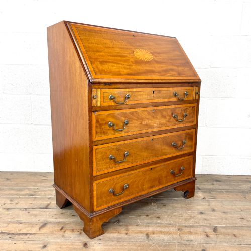 fig 1. Antique Edwardian Inlaid Bureau