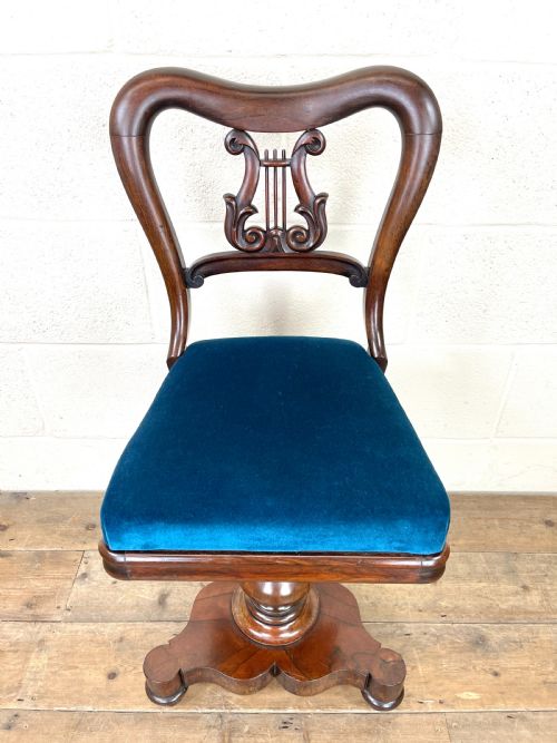 fig 2. ANTIQUE REGENCY ROSEWOOD MUSICIAN’S CHAIR