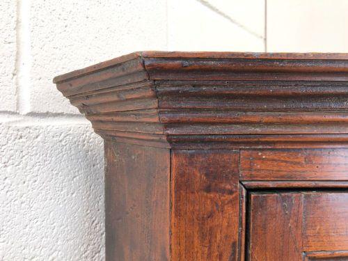 fig 1. Antique Welsh Oak Panelled Corner Cupboard