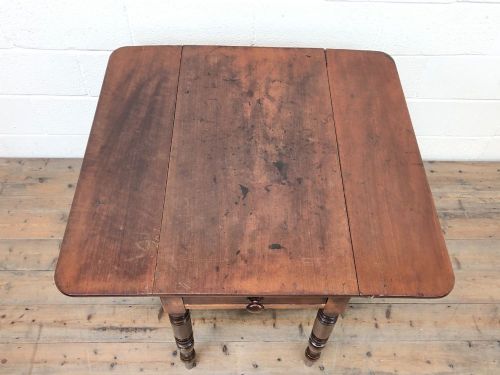 fig 1. Antique Victorian Mahogany Drop Leaf Table