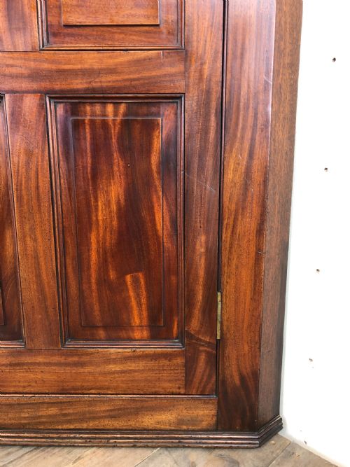fig 1. Antique Mahogany Wall Hanging Corner Cupboard