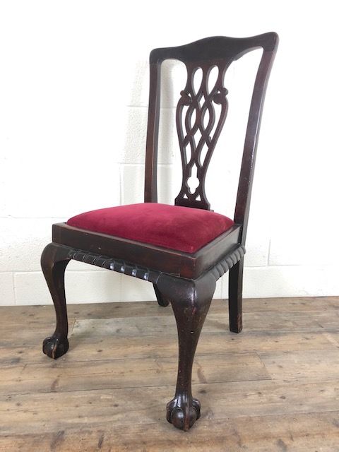 fig 1. Antique Victorian Carved Hall Chair