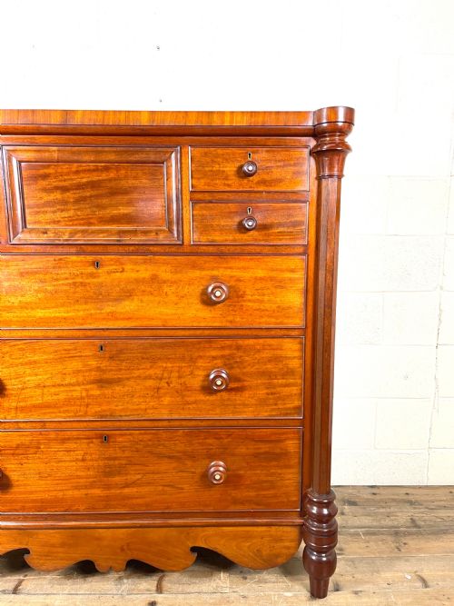 fig 1. Large Antique Victorian Mahogany Chest of Drawers