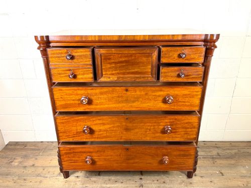 fig 2. Large Antique Victorian Mahogany Chest of Drawers