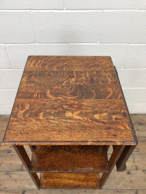 fig 2. EARLY 20TH CENTURY ANTIQUE OAK REVOLVING BOOKCASE