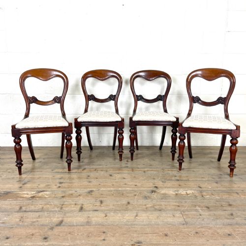 fig 1. Set of Four Victorian Mahogany Dining Chairs