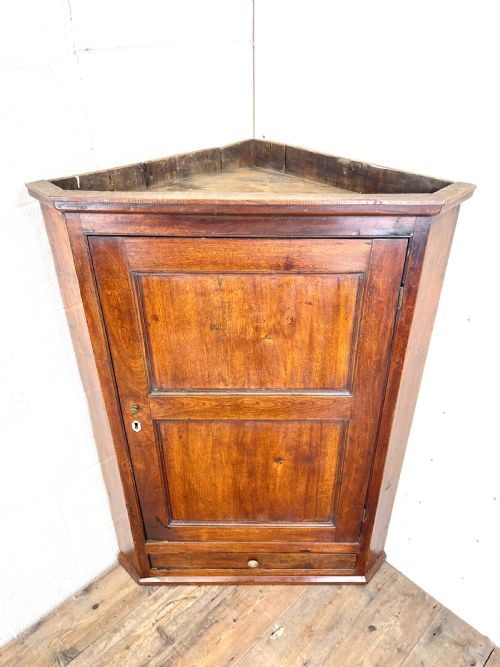 fig 1. Antique Georgian Fruitwood Corner Cupboard