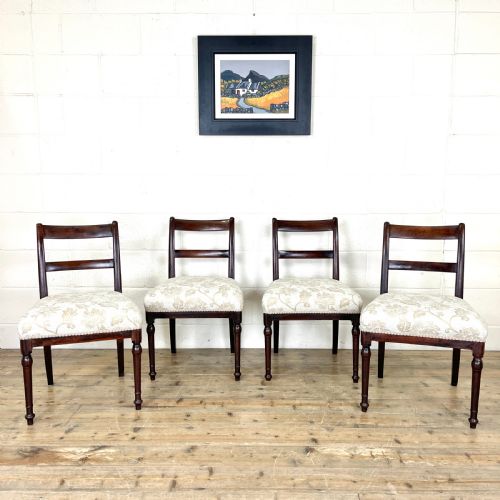 Set of Four Antique Mahogany Dining Chairs