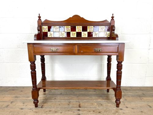 fig 1. Antique Edwardian Mahogany Washstand