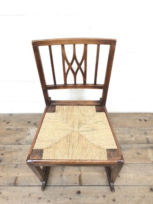 fig 2. Small Antique Elm Rocking Chair