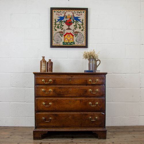 fig 1. Antique Georgian Oak Chest of Drawers