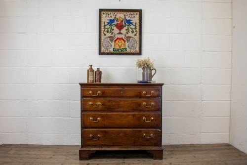 fig 2. Antique Georgian Oak Chest of Drawers