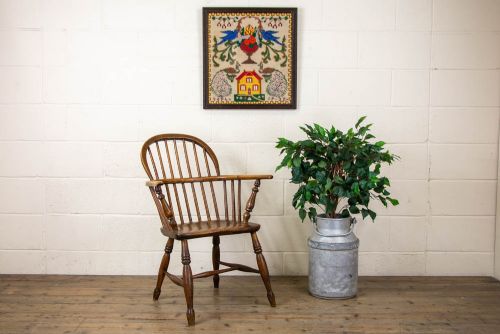 fig 1. Antique Elm Hoop Back Windsor Armchair
