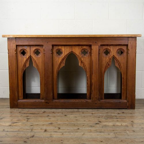 Antique Pitch Pine Altar Table