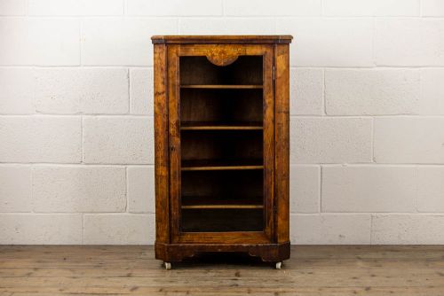 fig 1. Victorian Walnut Glazed Peer Cabinet