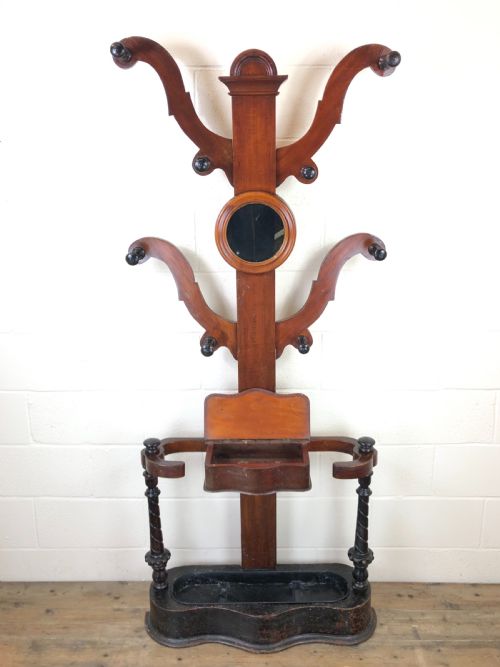 fig 1. ANTIQUE VICTORIAN MAHOGANY TREE SHAPED HALL STAND