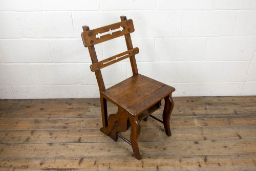 fig 2. Antique Oak Metamorphic Library Chair