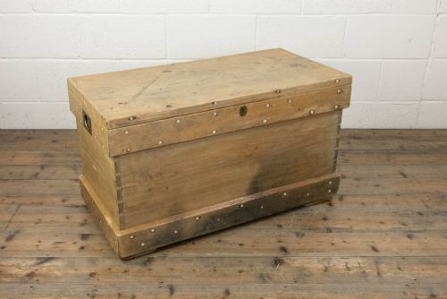 fig 1. Antique Pine Trunk or Blanket Box