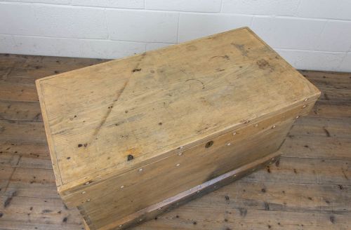 fig 2. Antique Pine Trunk or Blanket Box