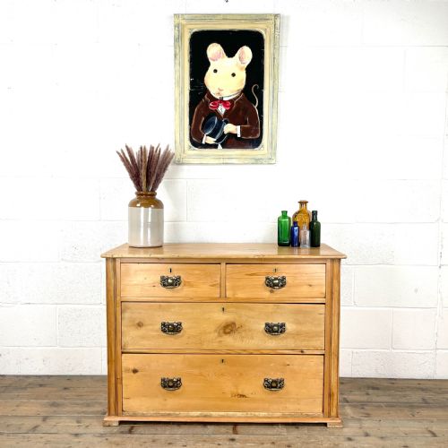 fig 1. Antique Pine Chest of Drawers