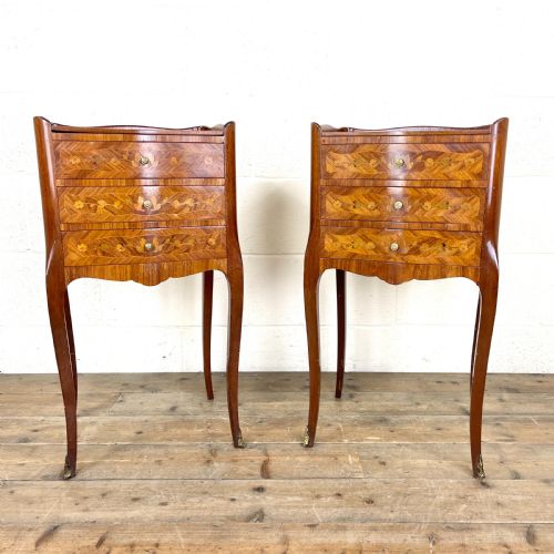Pair of French Kingwood Bedside Tables