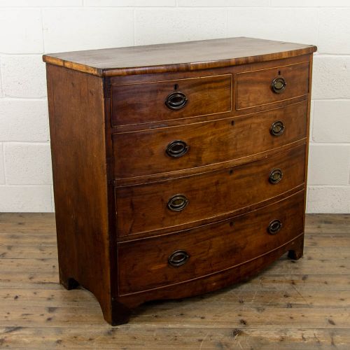 Antique Mahogany Bow Front Chest of Drawers
