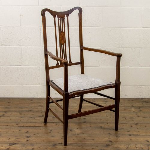 Antique Edwardian Mahogany Armchair